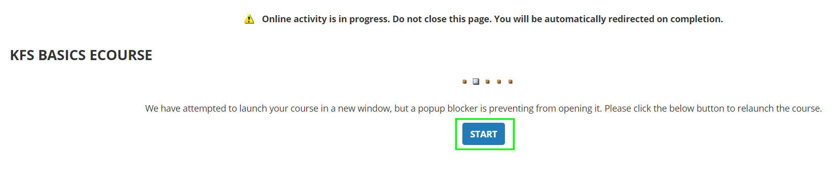 second start button
